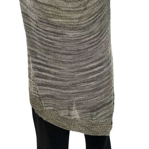 INC Metallic Knit Drape Neck Tank Olive Green Sparkle Sleeveless Top Large - Picture 7 of 12